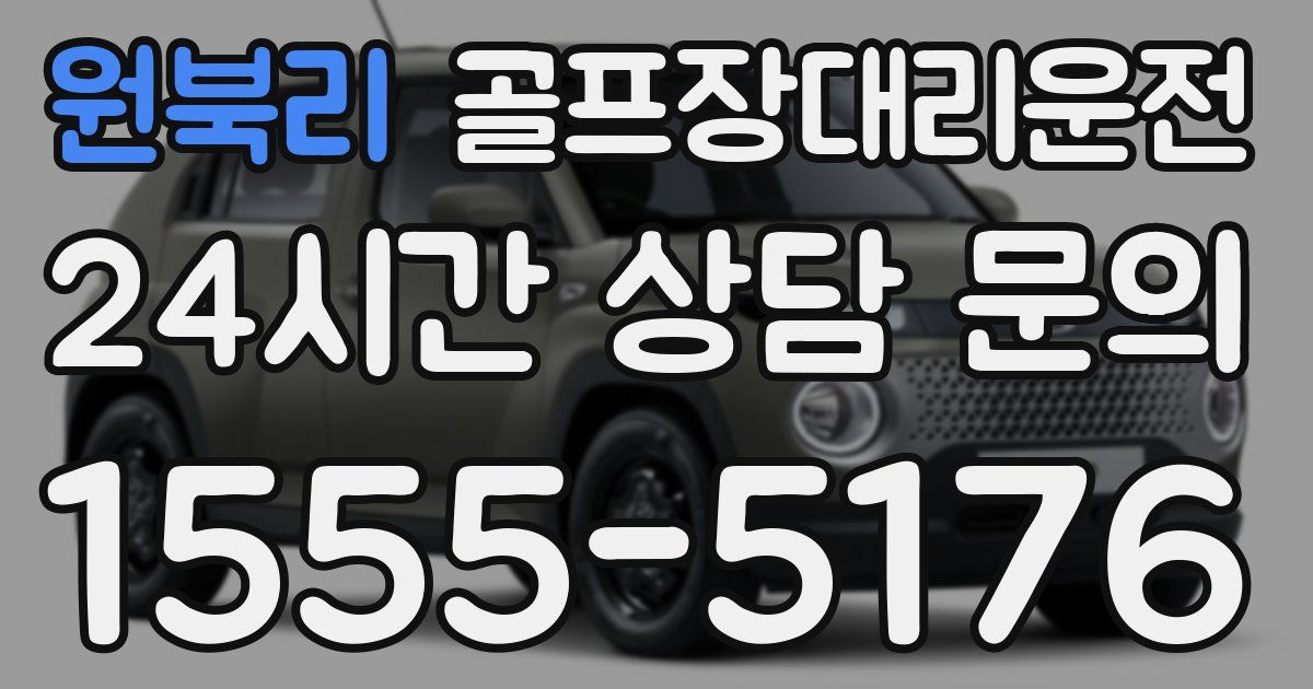 골프장대리운전 서비스