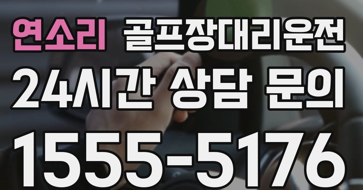 골프장대리운전 서비스