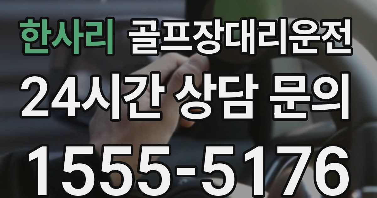 골프장대리운전 서비스