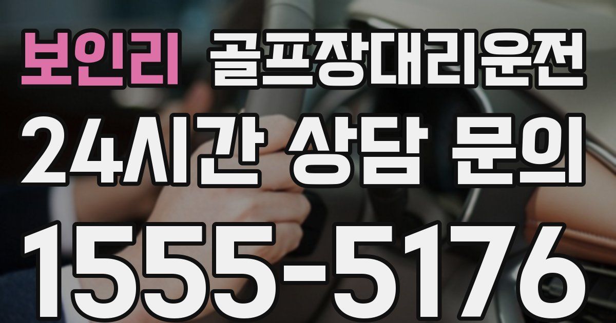 골프장대리운전 서비스