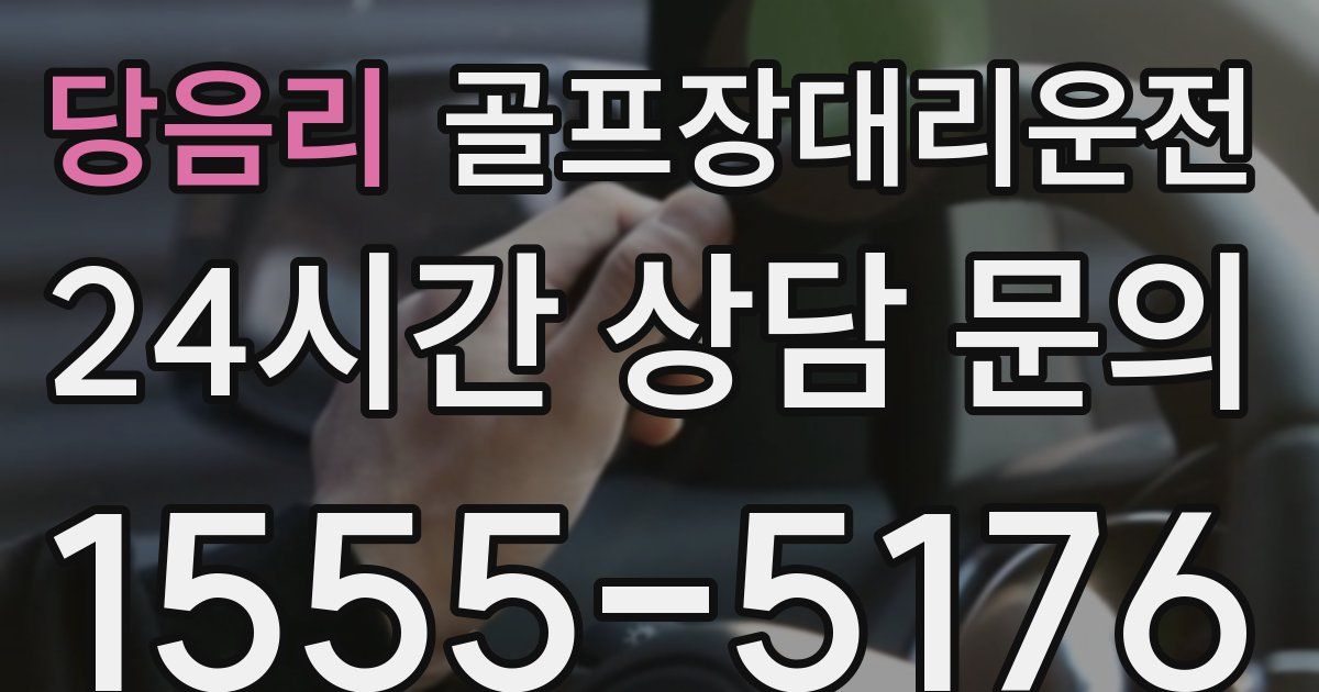 골프장대리운전 서비스