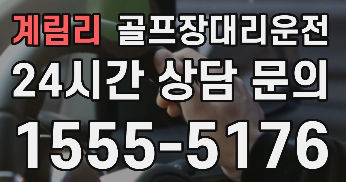 골프장대리운전 서비스