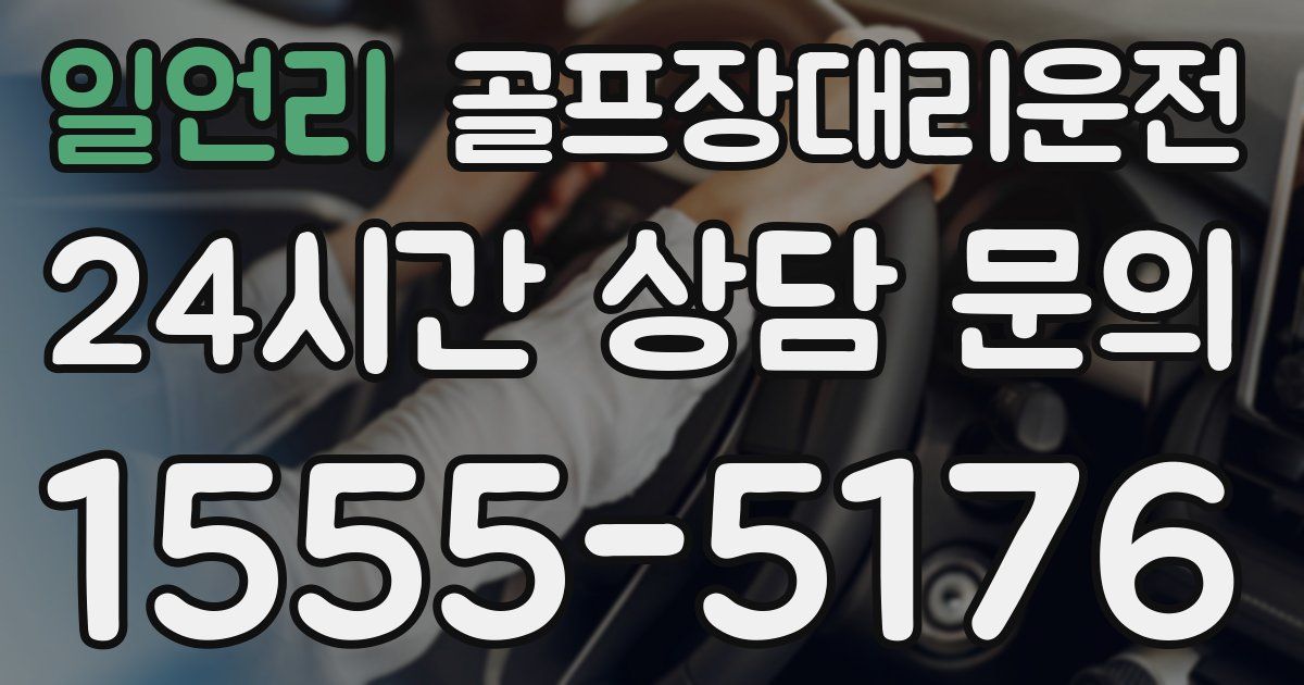 골프장대리운전 서비스