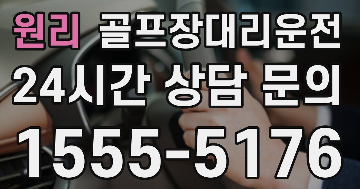 골프장대리운전 서비스