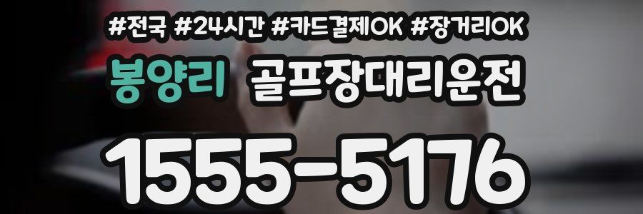 봉양리 골프장대리운전