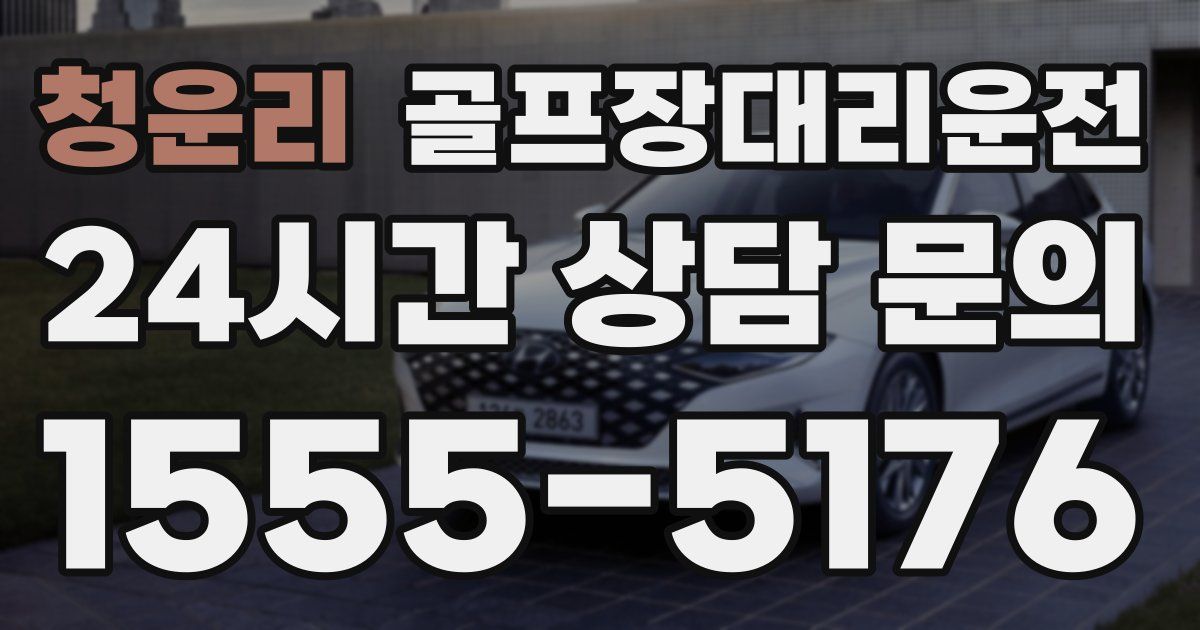 골프장대리운전 서비스