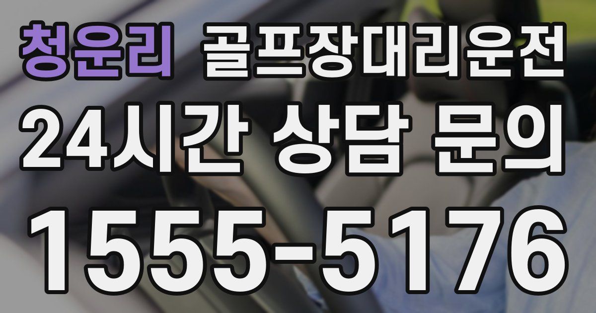 골프장대리운전 서비스
