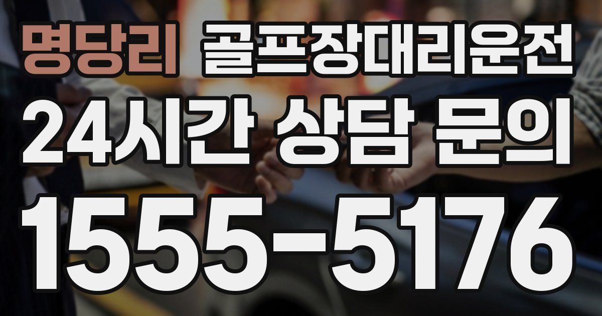골프장대리운전 서비스