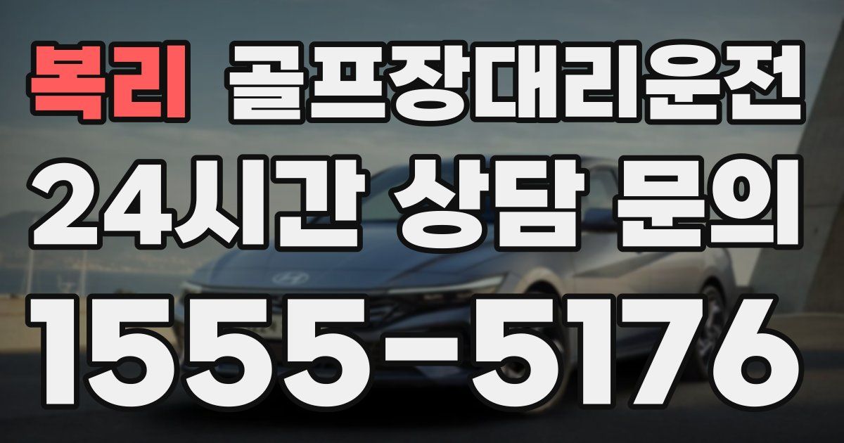 골프장대리운전 서비스
