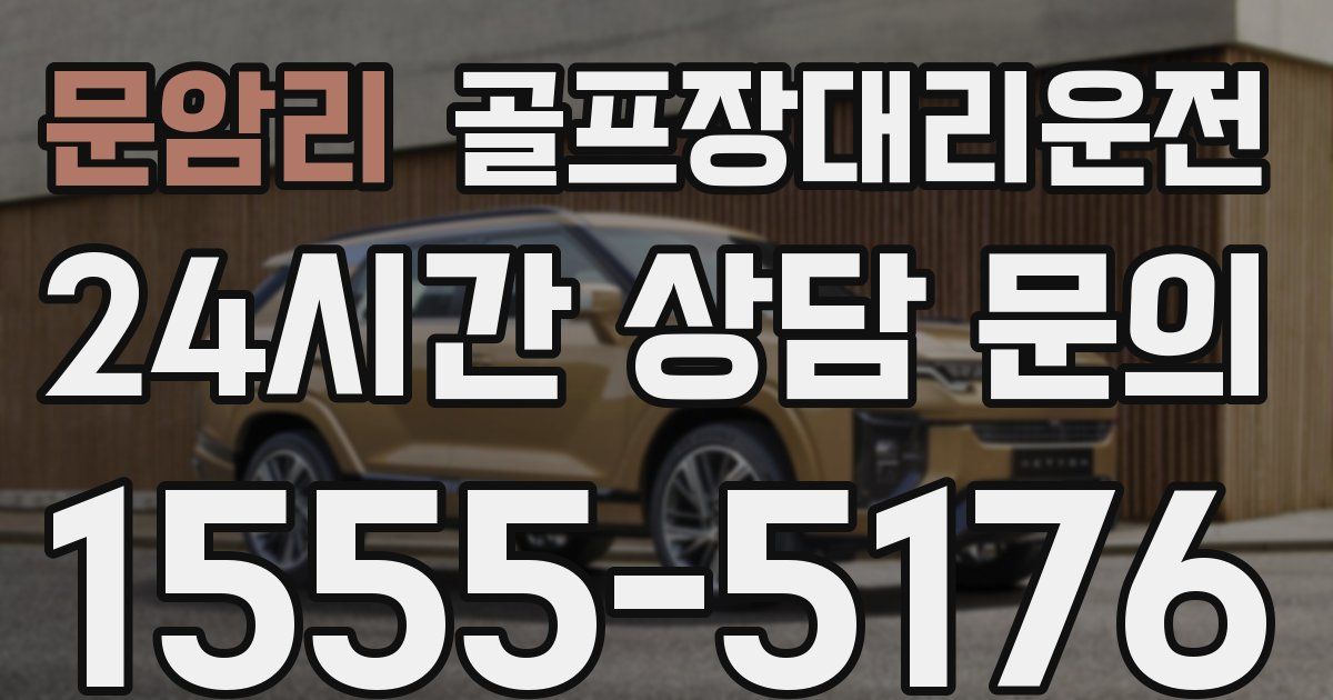 골프장대리운전 서비스