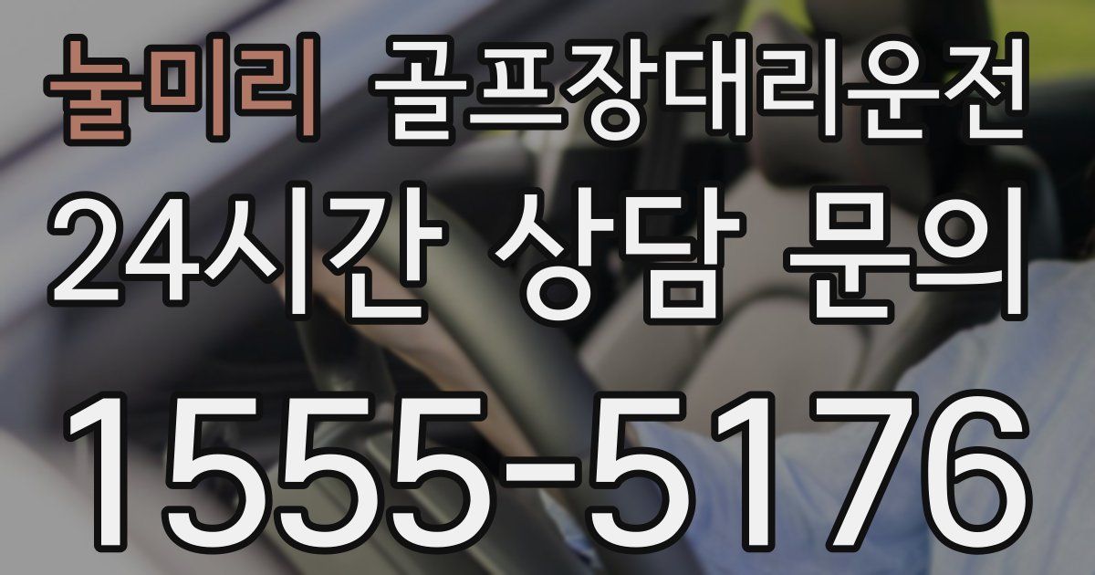 골프장대리운전 서비스
