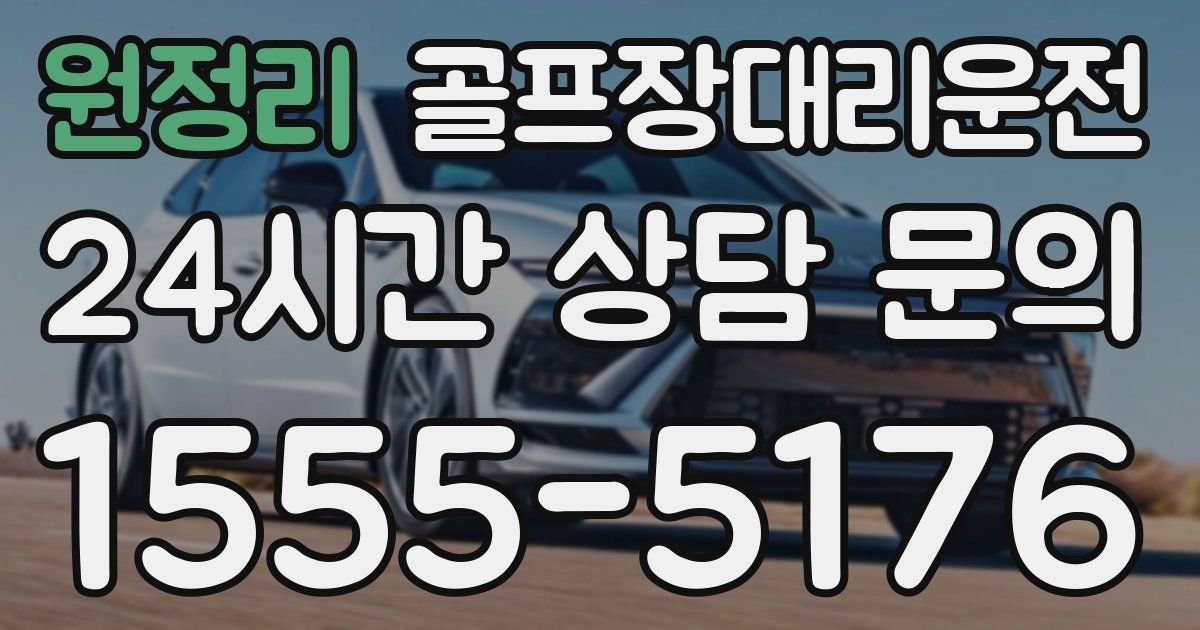 골프장대리운전 서비스