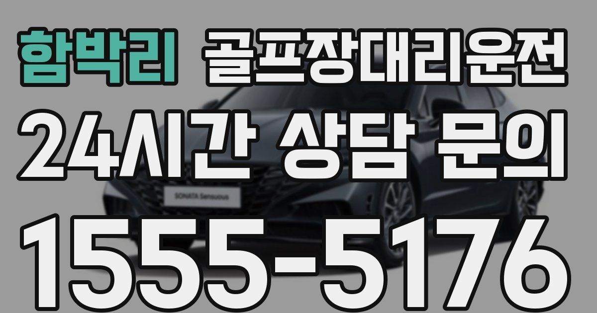 골프장대리운전 서비스