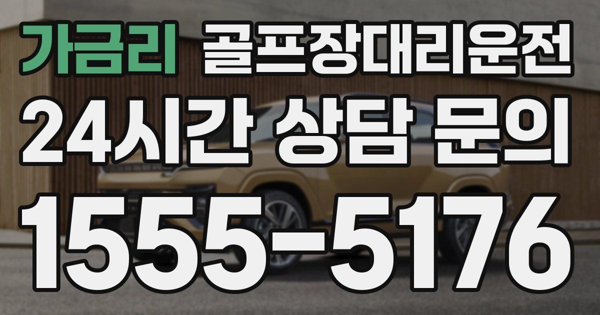 골프장대리운전 서비스