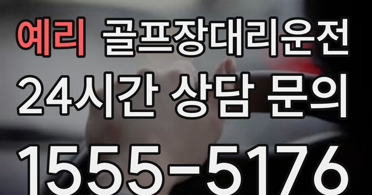 골프장대리운전 서비스