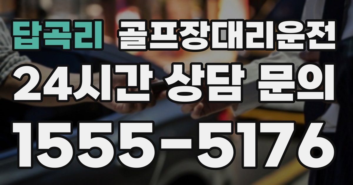 골프장대리운전 서비스