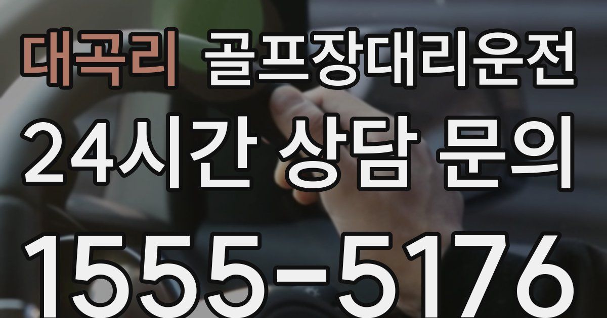 골프장대리운전 서비스