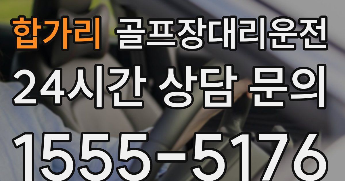 골프장대리운전 서비스