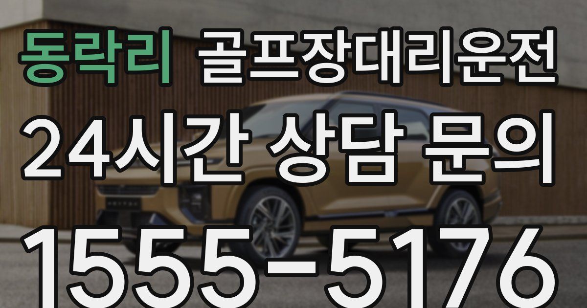 골프장대리운전 서비스