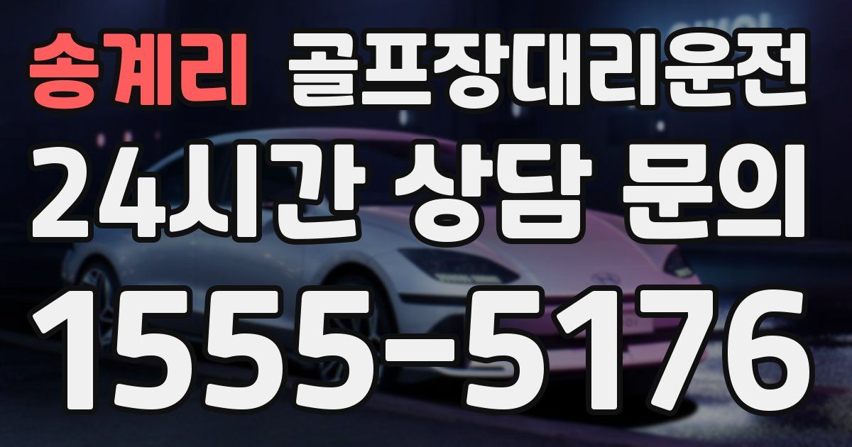 골프장대리운전 서비스