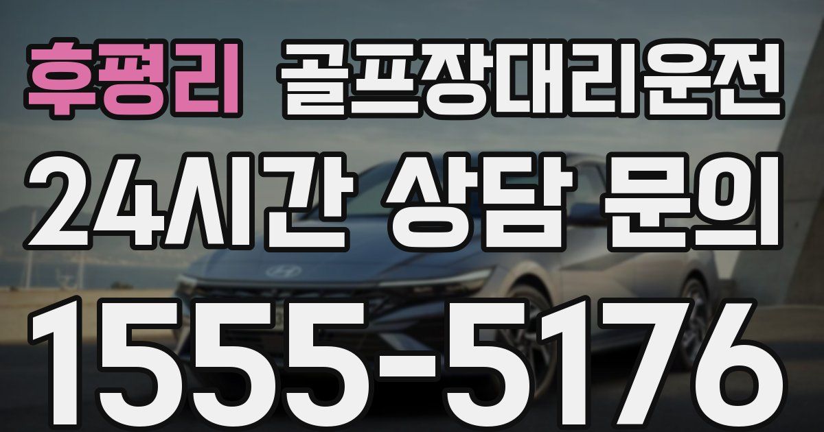 골프장대리운전 서비스