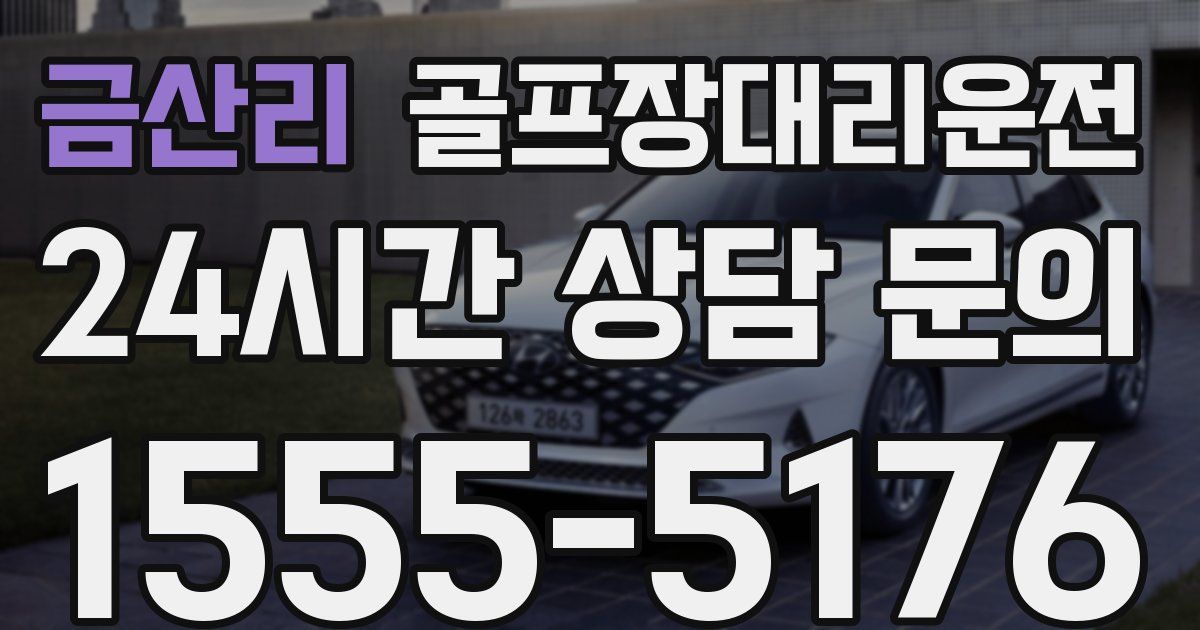 골프장대리운전 서비스