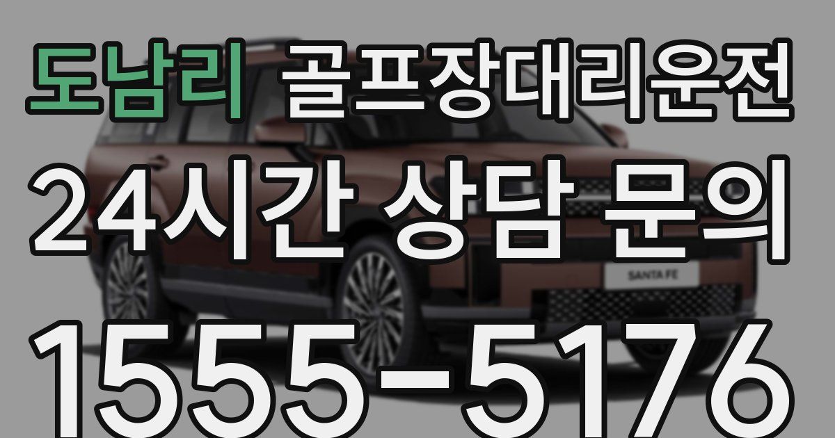 골프장대리운전 서비스