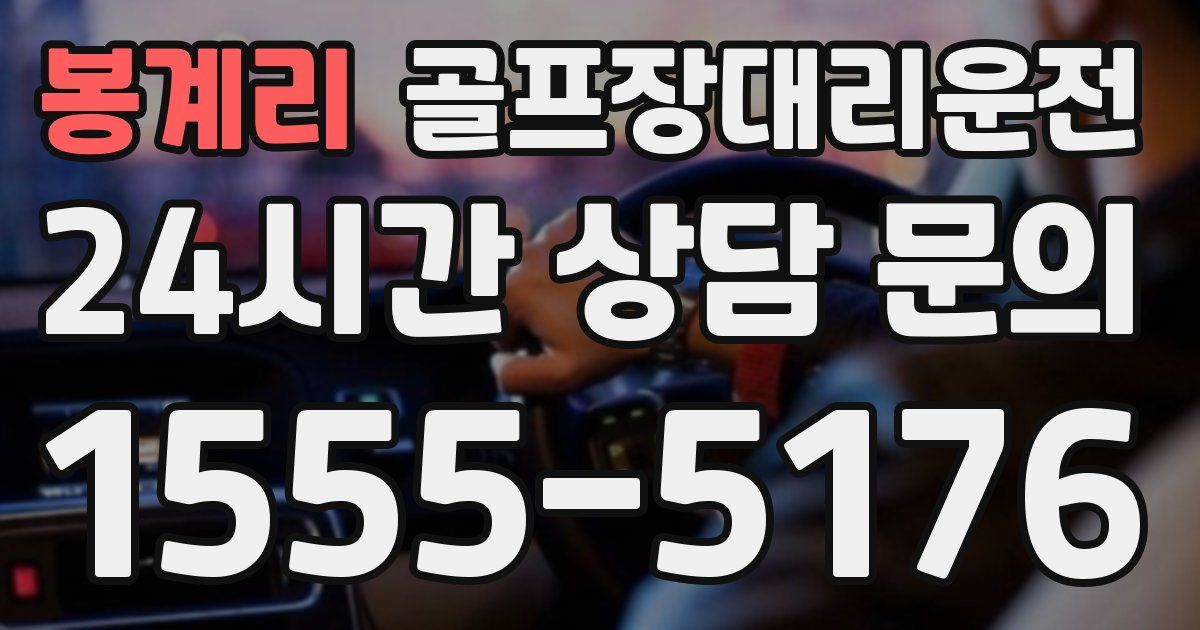 골프장대리운전 서비스