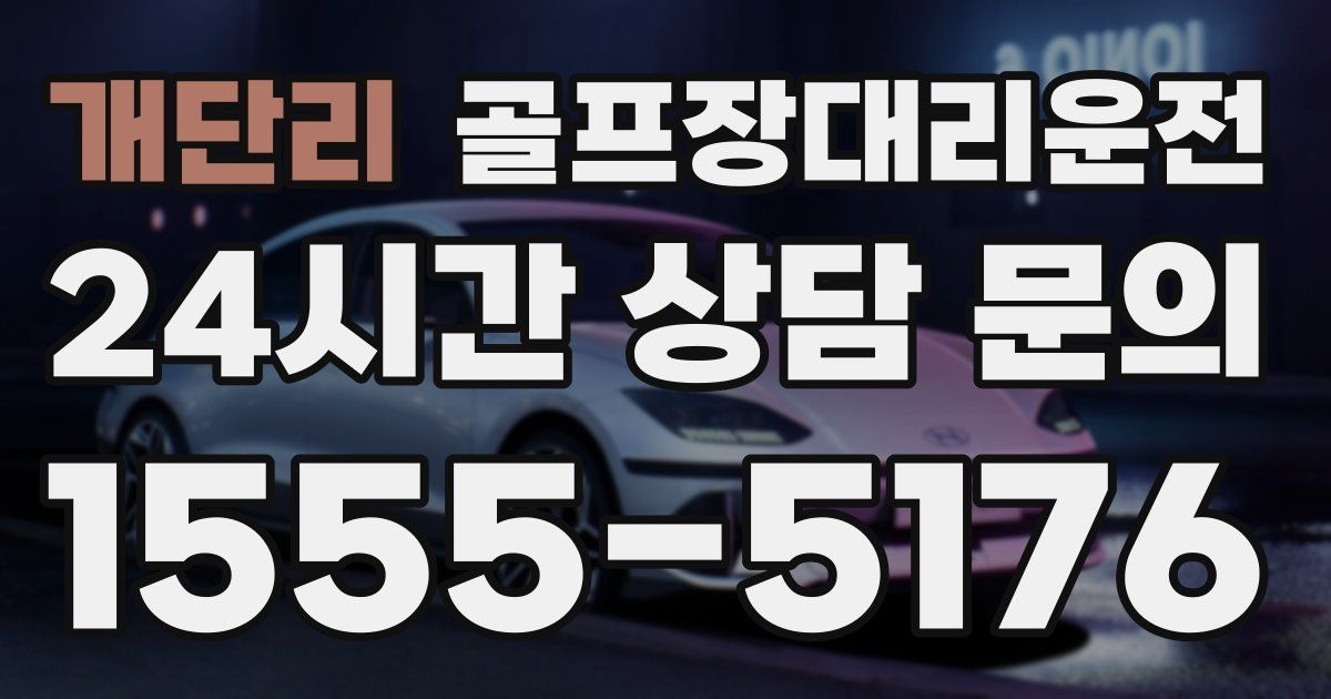 골프장대리운전 서비스