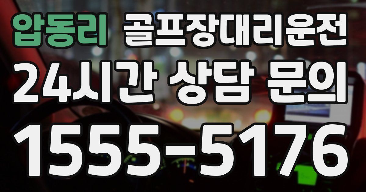 골프장대리운전 서비스