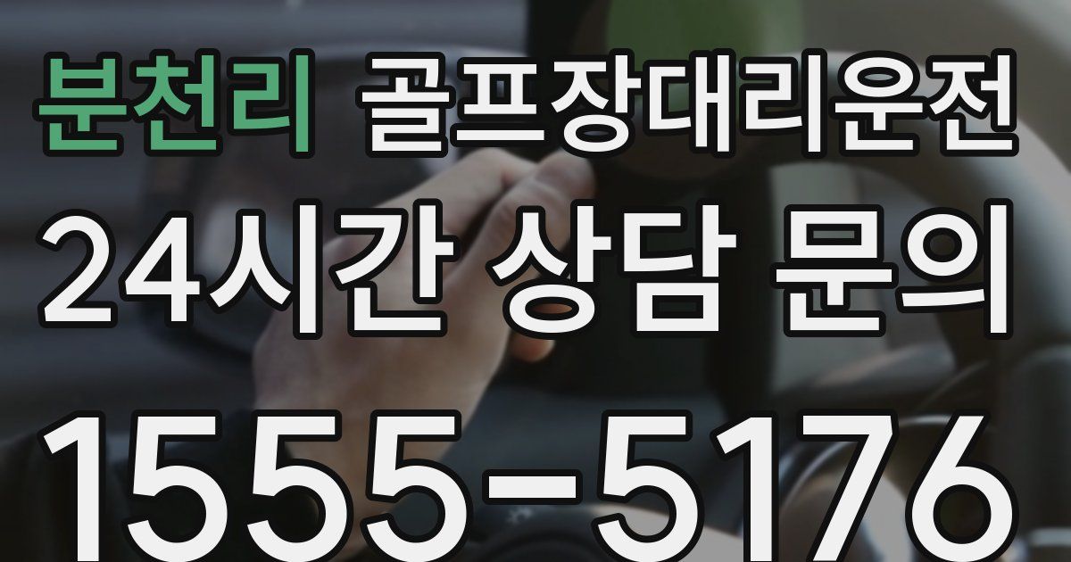 골프장대리운전 서비스