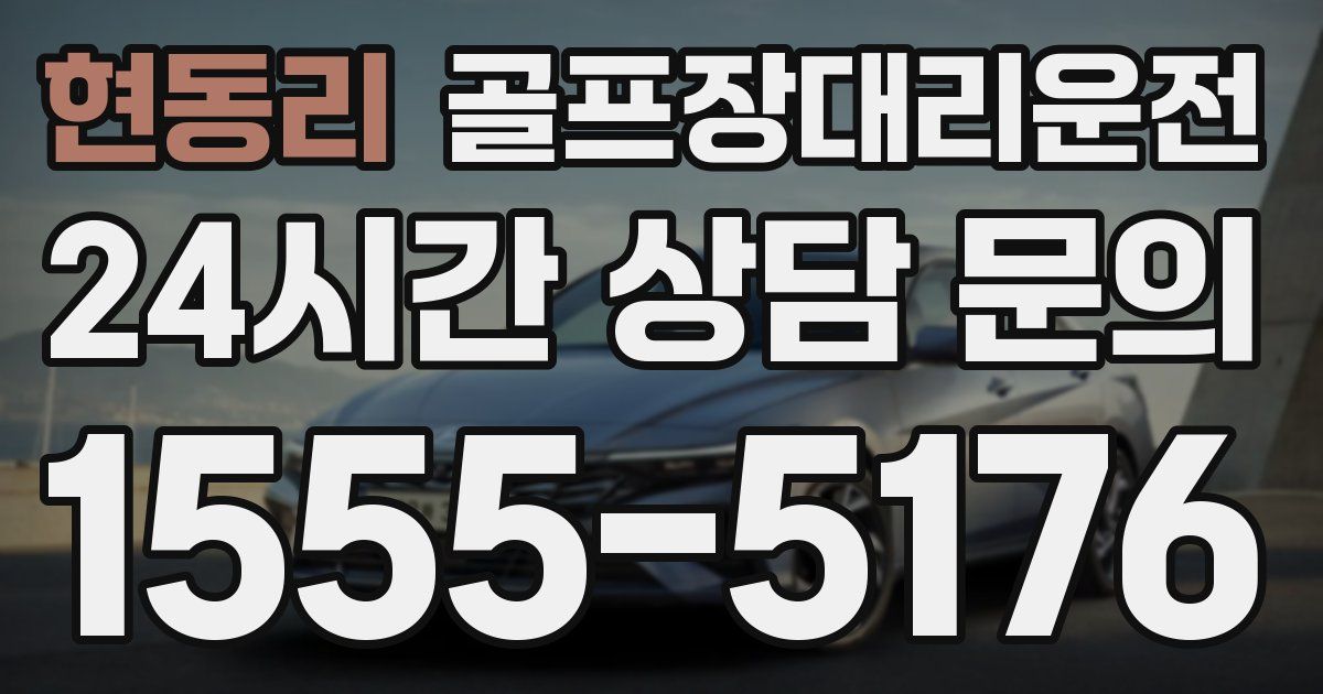 골프장대리운전 서비스
