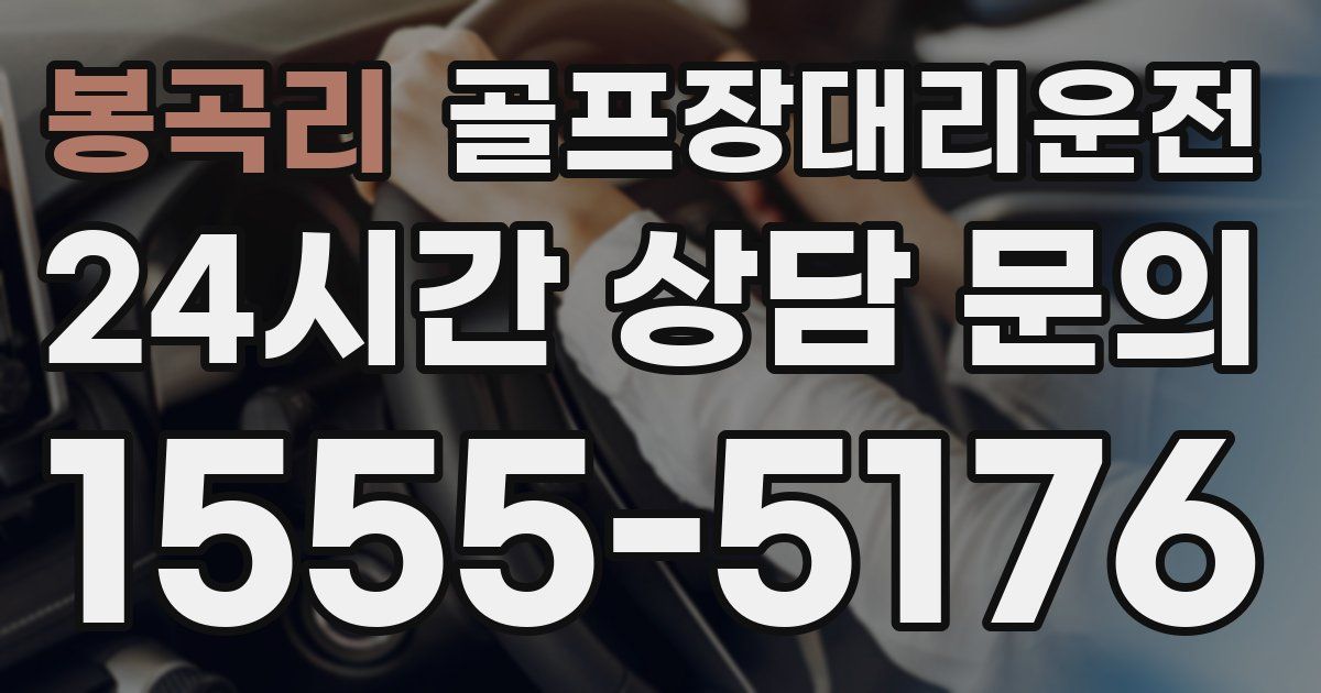 골프장대리운전 서비스