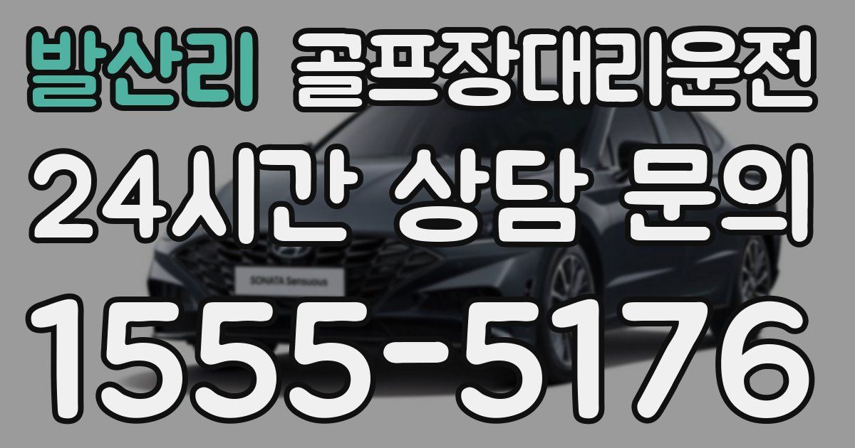 골프장대리운전 서비스