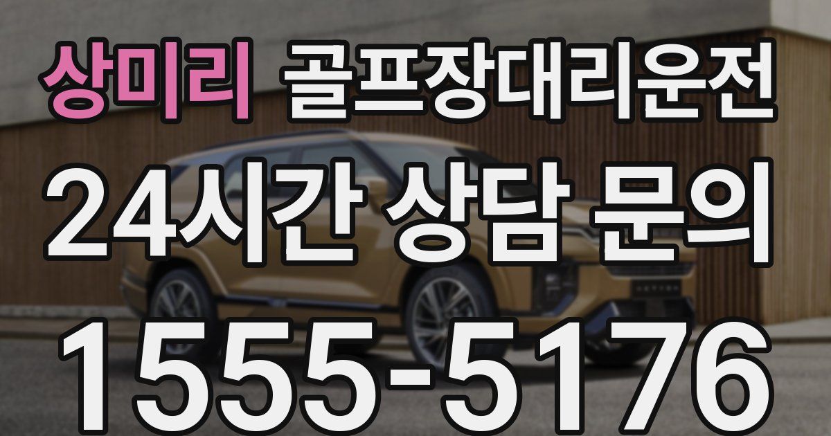 골프장대리운전 서비스