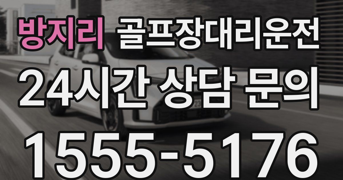 골프장대리운전 서비스