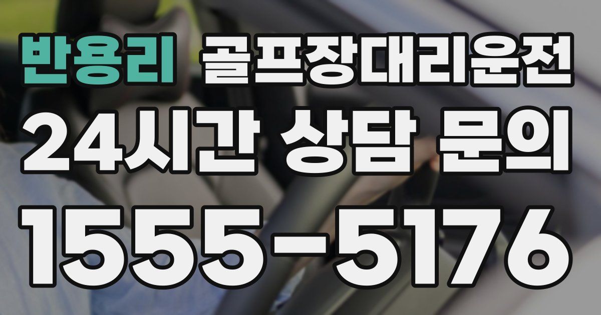 골프장대리운전 서비스