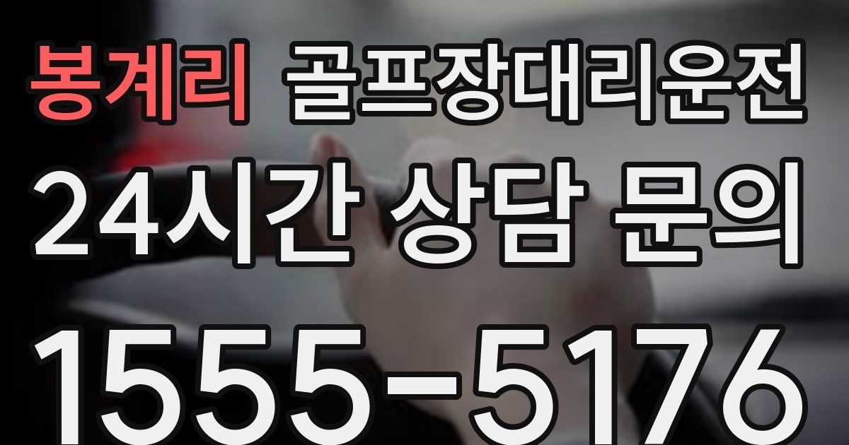 골프장대리운전 서비스