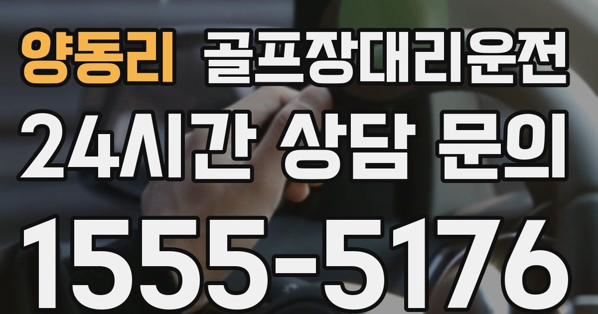 골프장대리운전 서비스