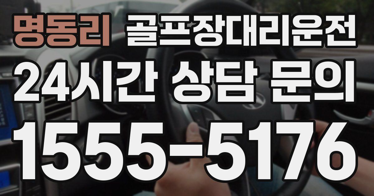 골프장대리운전 서비스