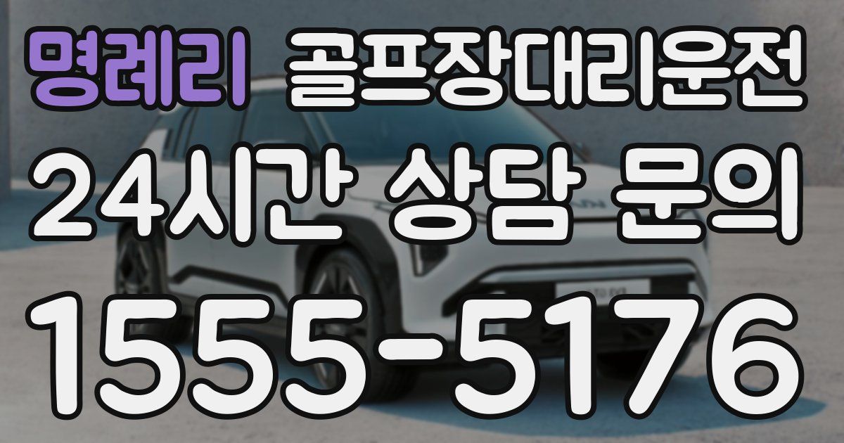 골프장대리운전 서비스