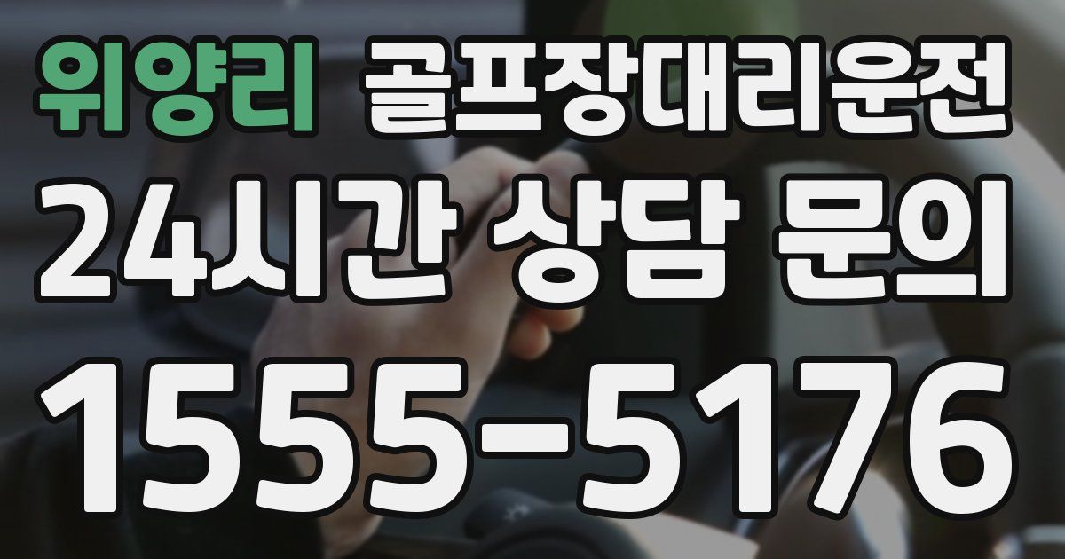 골프장대리운전 서비스