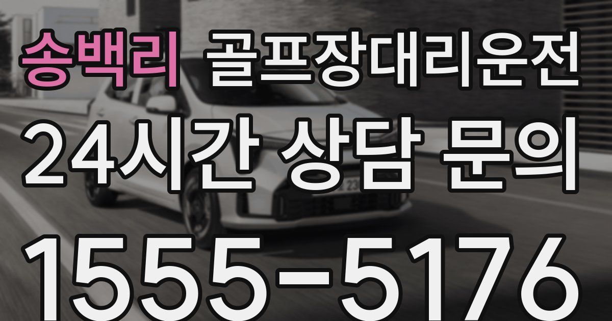 골프장대리운전 서비스