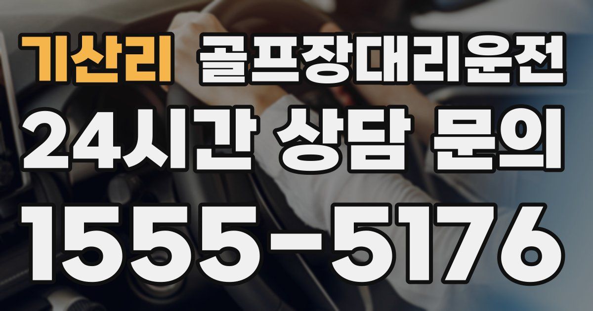 골프장대리운전 서비스