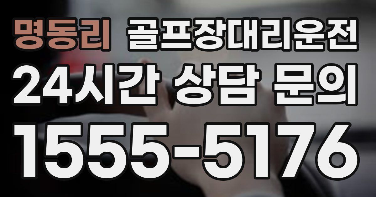 골프장대리운전 서비스