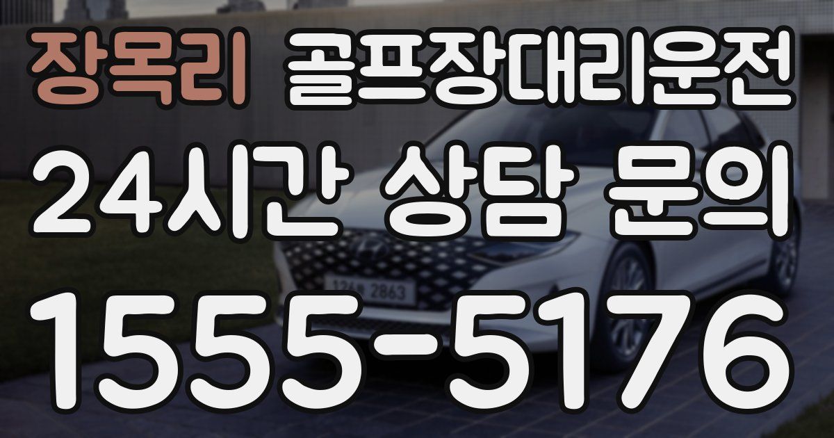 골프장대리운전 서비스