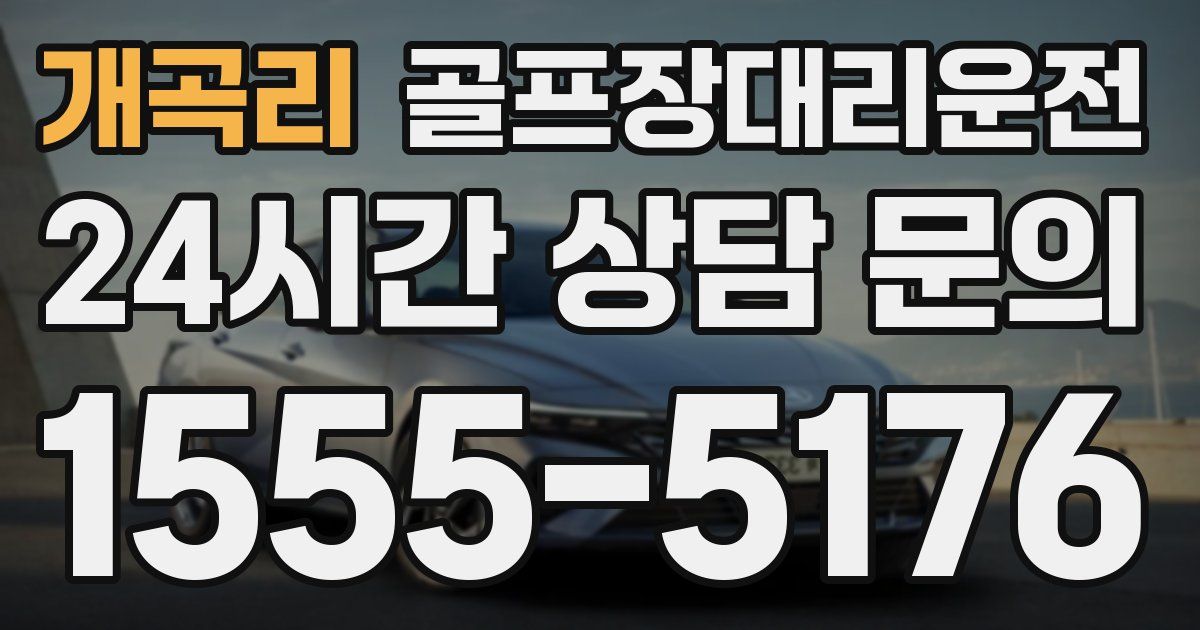 골프장대리운전 서비스