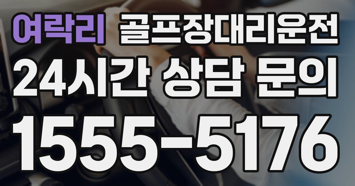 골프장대리운전 서비스