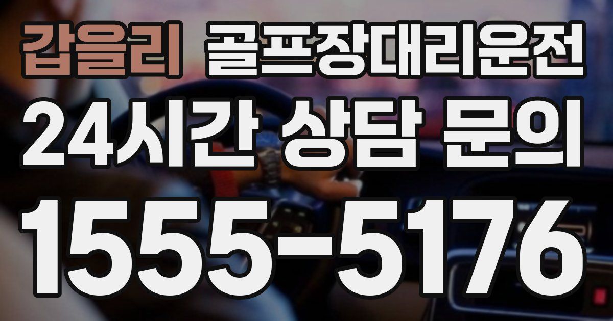 골프장대리운전 서비스