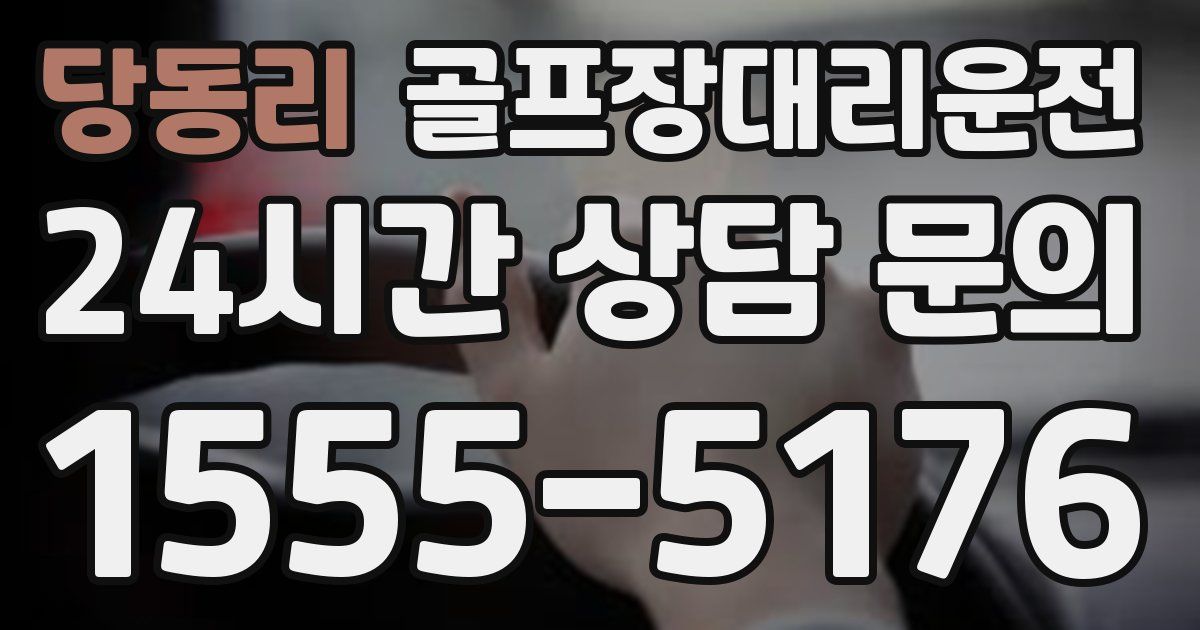 골프장대리운전 서비스